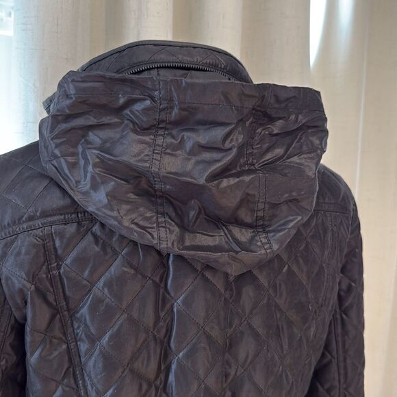 Michael Kors Quilted Black Jacket with Hood Size L - Picture 8 of 11